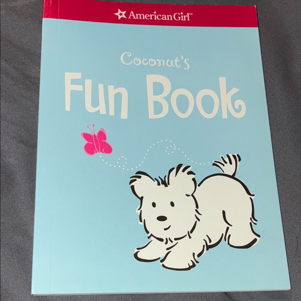 American Girl Coconut's Fun Book - Light Blue, white and Red